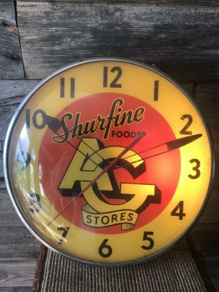 Vintage Pam Clock Co.  Shurfine Foods Wall Clock
