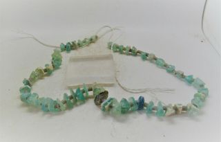 Ancient Roman Glass Bead Necklace Recut Glass 200 - 300ad