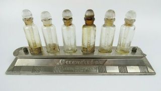 Early Rare Guerlain Champs Elysees Art Deco Metal & Bottle Tester Store Display