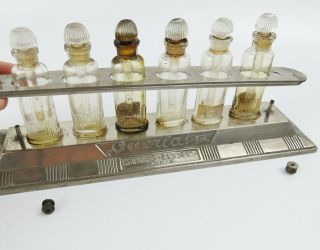 Early rare Guerlain champs elysees art deco metal & bottle tester store display 7