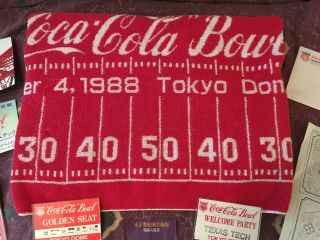 Vintage 1988 Coca - Cola Bowl Texas Tech Memorabilia 5
