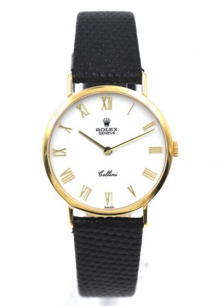 Vintage Gents Rolex Cellini 4112 Cal 1602 Wristwatch 18k Gold C1995