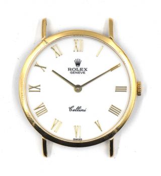 VINTAGE GENTS ROLEX CELLINI 4112 CAL 1602 WRISTWATCH 18K GOLD c1995 6