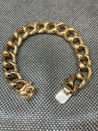 Heavy 14k Solid Gold Zelman & Friedman Vintage Cuban Link Bracelt 53g