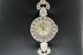 Rare - Vintage - Tiffany & CO x Patek Philippe - Platinum Ladies Diamond Watch 3