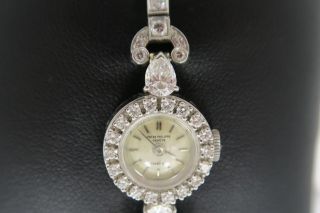 Rare - Vintage - Tiffany & CO x Patek Philippe - Platinum Ladies Diamond Watch 4