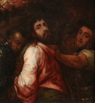 Michiel Coxie (1499 - 1592) Rare Flemish Oil On Copper Panel - Arrest Of Christ