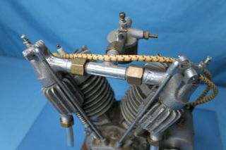 Very Rare Indian Motorcycle Little Indian 1/2 Scale V Twin Engine Tom Sieber 2