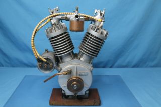 Very Rare Indian Motorcycle Little Indian 1/2 Scale V Twin Engine Tom Sieber 5