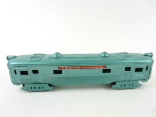 Rare Vtg Friction Powered Tin Toy Steamline Pennsylvania Passenger Trolly Train