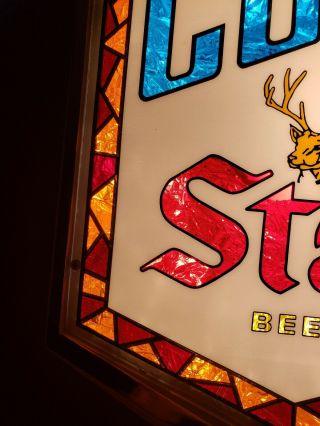 VINTAGE SCARCE BIG BREWERIANA SIGN: Large Bright Stag Beer Lighted Sign - 4