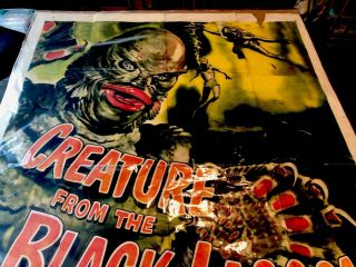 CREATURE FROM THE BLACK LAGOON CARLSON ADAMS - LARGE MOVIE POSTER Rare 3