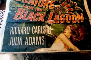 CREATURE FROM THE BLACK LAGOON CARLSON ADAMS - LARGE MOVIE POSTER Rare 5