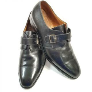 Vtg Polo Ralph Lauren Crockett & Jones Bench Monk Strap Shoes Made In England