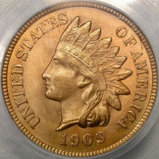 1909 Indian Head Penny Very Rare Appealing Pcgs Ms 66 Red Choice Gem,