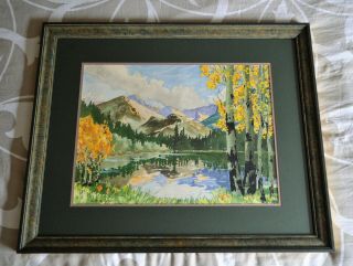 Rare Opportunity Lyman Byxbe " Bear Lake " (signed/untitled) Extra Lg Watercolor