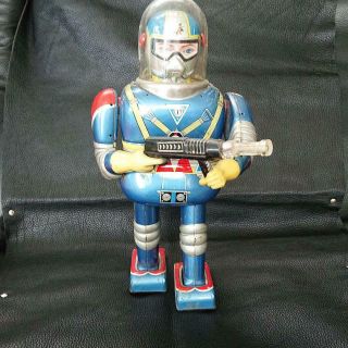 Daiya Astronauts Japanese Tin Toy 14 " Vintage Rare Japan