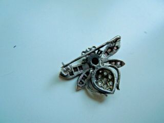 imper.  Russian Faberge design 84 Silver Fly brooch with Ruby stones & Crystas 4
