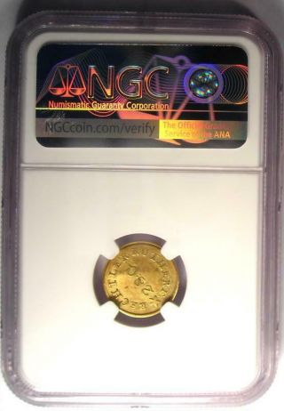 1837 - 42 C.  Bechtler Carolina Gold Dollar G$1 28 gr - NGC AU Detail - Rare Coin 3