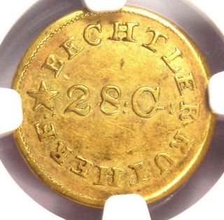 1837 - 42 C.  Bechtler Carolina Gold Dollar G$1 28 gr - NGC AU Detail - Rare Coin 4