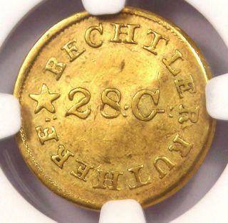1837 - 42 C.  Bechtler Carolina Gold Dollar G$1 28 gr - NGC AU Detail - Rare Coin 5