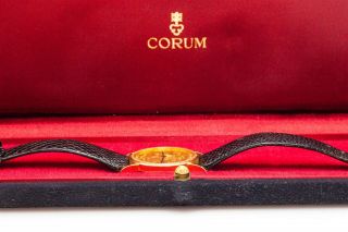 Vintage 1882 CORUM $10 LIBERTY 18k 22k US COIN Ladies 31mm MIDSIZE Watch & BOX 6