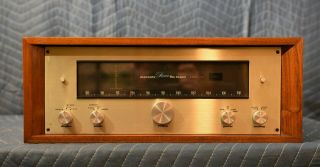 Vintage Marantz Model 10b Fm Stereo Tuner In Wood Cabinet