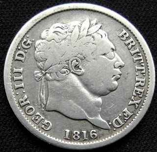 Georgian Silver Coin 1816 - Uk Find