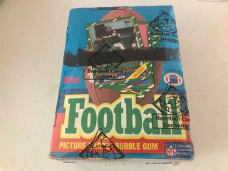 Rare Vintage 1986 Topps Football Wax Box Bbce Wrapped & Aunthenticated