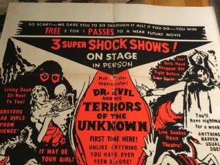 Spook Show Poster Dr.  Evil One - sheet Vintage Day - Glo Goodness 4