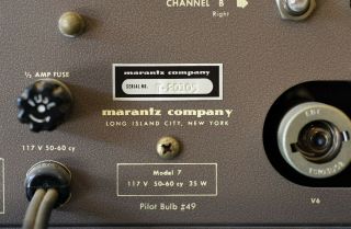 Vintage Marantz Model 7 Vacuum Tube Stereo Pre - Amplifier 2