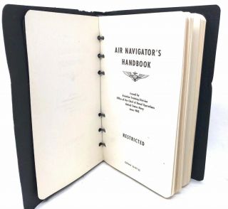 Vintage WWII 1945 USN Restricted AIR NAVIGATOR’S HANDBOOK US Navy 5