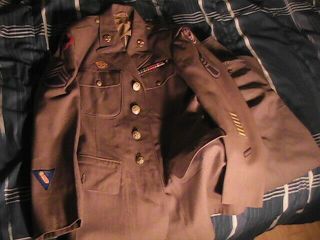 WWII 15TH AIR FORCE 43RD ARMY JACKET AND PATCHES RIBBONS BERLIN AIRLIFT DEVICE 3