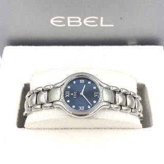 Ebel Beluga Blue Diamond Dial Stainless Steel Ladies Quartz Watch E9157421