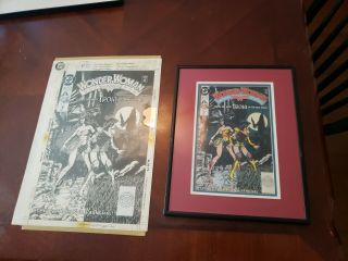 Rare Wonder Woman Artist George Perez Comic Cover With Comic