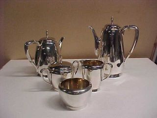 Reed And Barton Town & Country 5 Piece Sterling Silver Tea/coffee Set