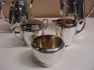REED AND BARTON TOWN & COUNTRY 5 PIECE STERLING SILVER TEA/COFFEE SET 2