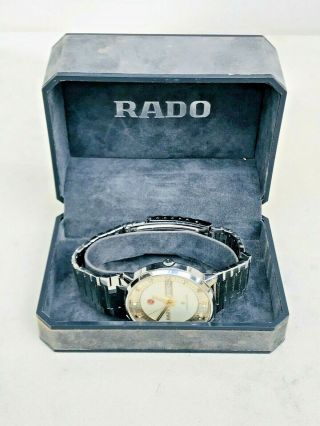 Men’s Vintage Rado Silver Star Day - Date All Ss Auto Watch 17j Eta2836 - 1