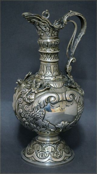 Very Interesting Marked Spanish Solid Silver Armada Jug