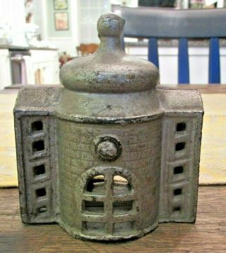 Rare 1800’s Antique Cast Iron Domed Castle Still Bank Kenton Arcade Hubley