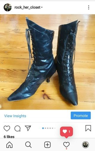 Peter Fox Vtg Leather Witchy Boots Sz 10.  5.  So Rare