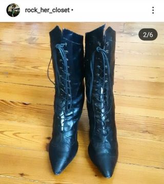 Peter Fox vtg leather witchy Boots Sz 10.  5.  So Rare 2