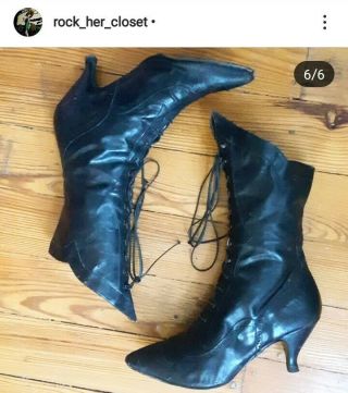 Peter Fox vtg leather witchy Boots Sz 10.  5.  So Rare 5