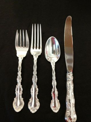 Gorham Strasbourg Sterling - Eight (8) 4 - Pc Place Settings,  No Monogram