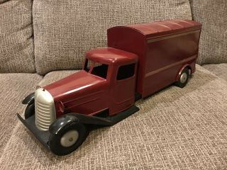 Vintage Structo Diamond T Pressed Steel Toy Delivery Van Truck Rare