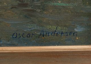 Antique OSCAR ANDERSON Gloucester Harbor Impressionist Oil Paintings,  Cape Ann 11