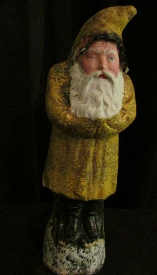 Antique Papier Mache Santa Belsnickle,  Belsnickel Candy Container W/mica