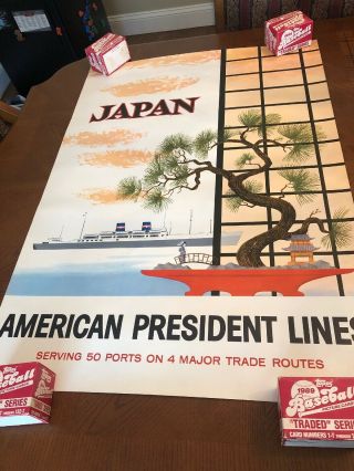 Vintage Travel Cruise Line Poster Incredible Japan 1957 Spectacular Art