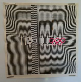 Vtg 1968 Olympics Dist.  By Poster Prints Mexico Black Light Poster Rare