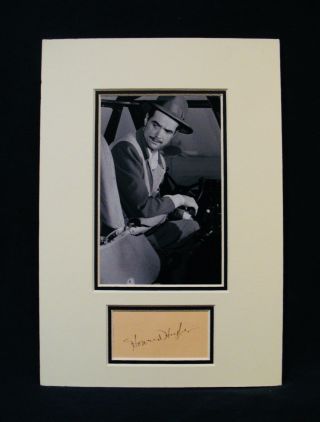 Howard Hughes - Rare Autographed Cut & Photo Display - Hollywood - Aviator - Letter